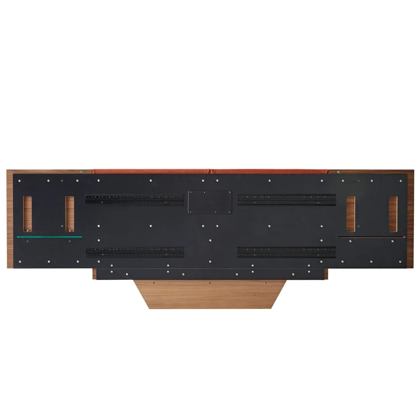 Letto matrimoniale York Soft in pelle stone e noce canaletto