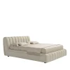 Letto Scervino 1909 in pelle bianca con contenitore