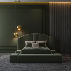 Letto Verde Modulare Imbottito Concept 01