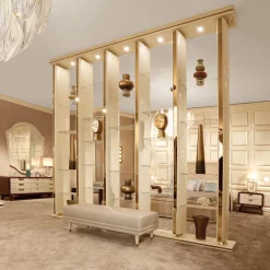 Libreria in Legno Champagne Perlato Unica