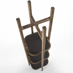 Libreria in legno marrone a tre livelli Salina