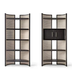 Libreria Itoku Vienna in paglia e frassino rifinito Moka #1