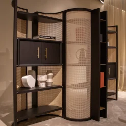 Libreria Itoku Vienna in paglia e frassino rifinito Moka #1