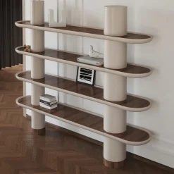 Libreria Mina 220 a 4 ripiani color greige