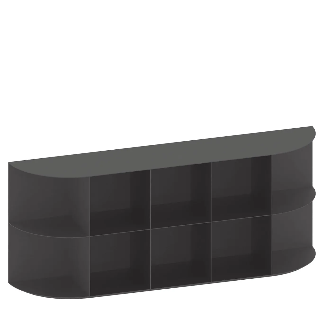 Libreria per esterni in alluminio nero Coimbra 03