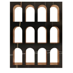 Libreria Portici in Marmo Sahara Noir di Sissy Daniele