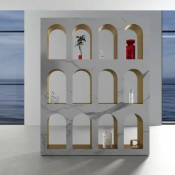 Libreria Portici in Marmo Bianco Carrara di Sissy Daniele