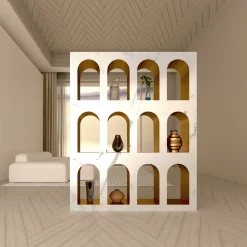 Libreria Portici in Marmo Bianco Carrara di Sissy Daniele