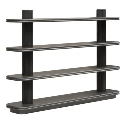 Libreria Scala in legno e pelle