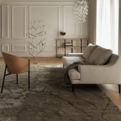 Libreria Zigzag a 2 ripiani in Durmast e bronzo di Konstantin Grcic