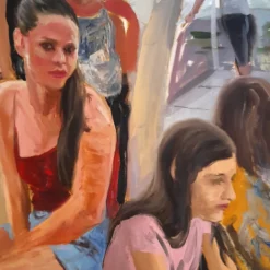 London Eye Pittura olio su cotone