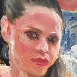 London Eye Pittura olio su cotone