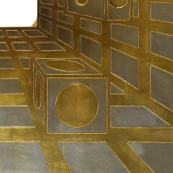 Luce Lucis Legno intagliato con foglia d'oro e d'argento di Giuseppe Caiafa