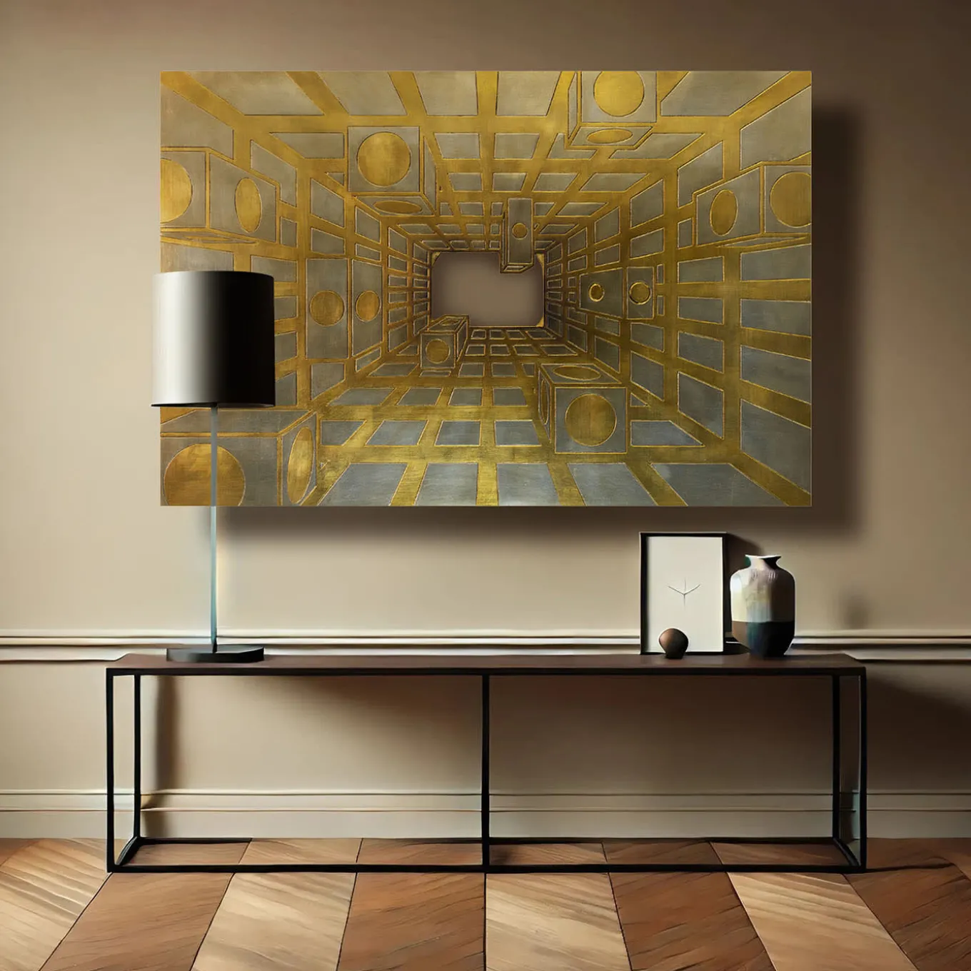 Luce Lucis Legno intagliato con foglia d'oro e d'argento di Giuseppe Caiafa