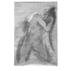 Lucifero opera d'arte a tecnica mista