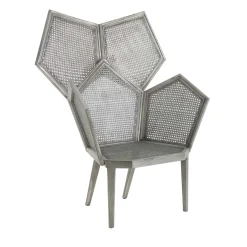 Lui 5/A Poltrona in foglia d'argento di Philippe Bestenheider