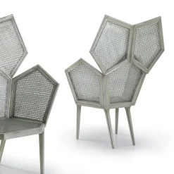 Lui 5/A Poltrona in foglia d'argento di Philippe Bestenheider