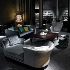 Lui 5/A Poltrona in foglia d'argento di Philippe Bestenheider