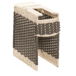 Macchina da caffè Essenza Brown in pelle e rattan con coperchio