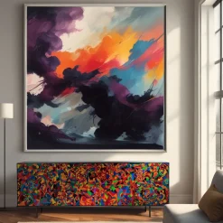 Madia Cinema Dipinta a Mano con Illuminazione a Led