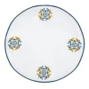 Maiolica Multicolor Set di 2 tovagliette rotonde di servizio bianche