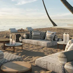 Majlis On Floor Divano modulare bianco a sinistra