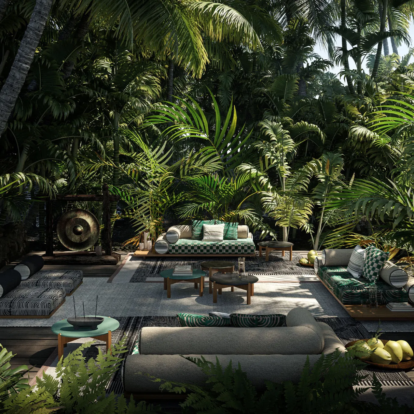 Majlis Verde Composizione 216L + 235C Divano