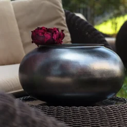 Maria Cachepot in ottone placcato titanio