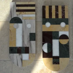 Maschera tribale in marmo da parete #4