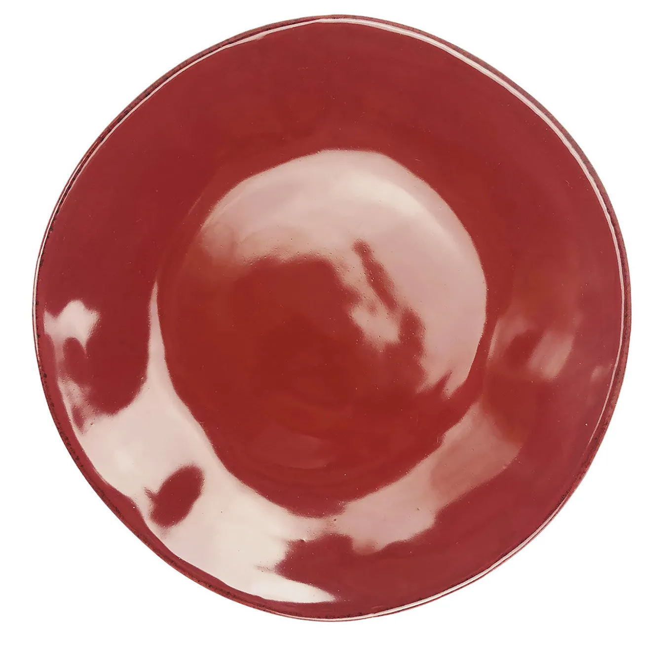 Materia Set di 6 piatti da portata rotondi rossi