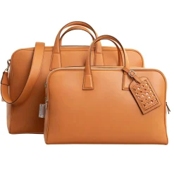 Maxi borsa da weekend in noce