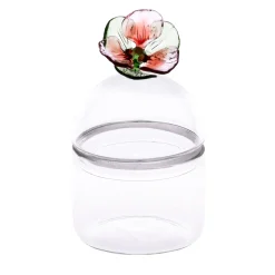 Mediterraneo Contenitore artigianale in vetro Pansè piccolo