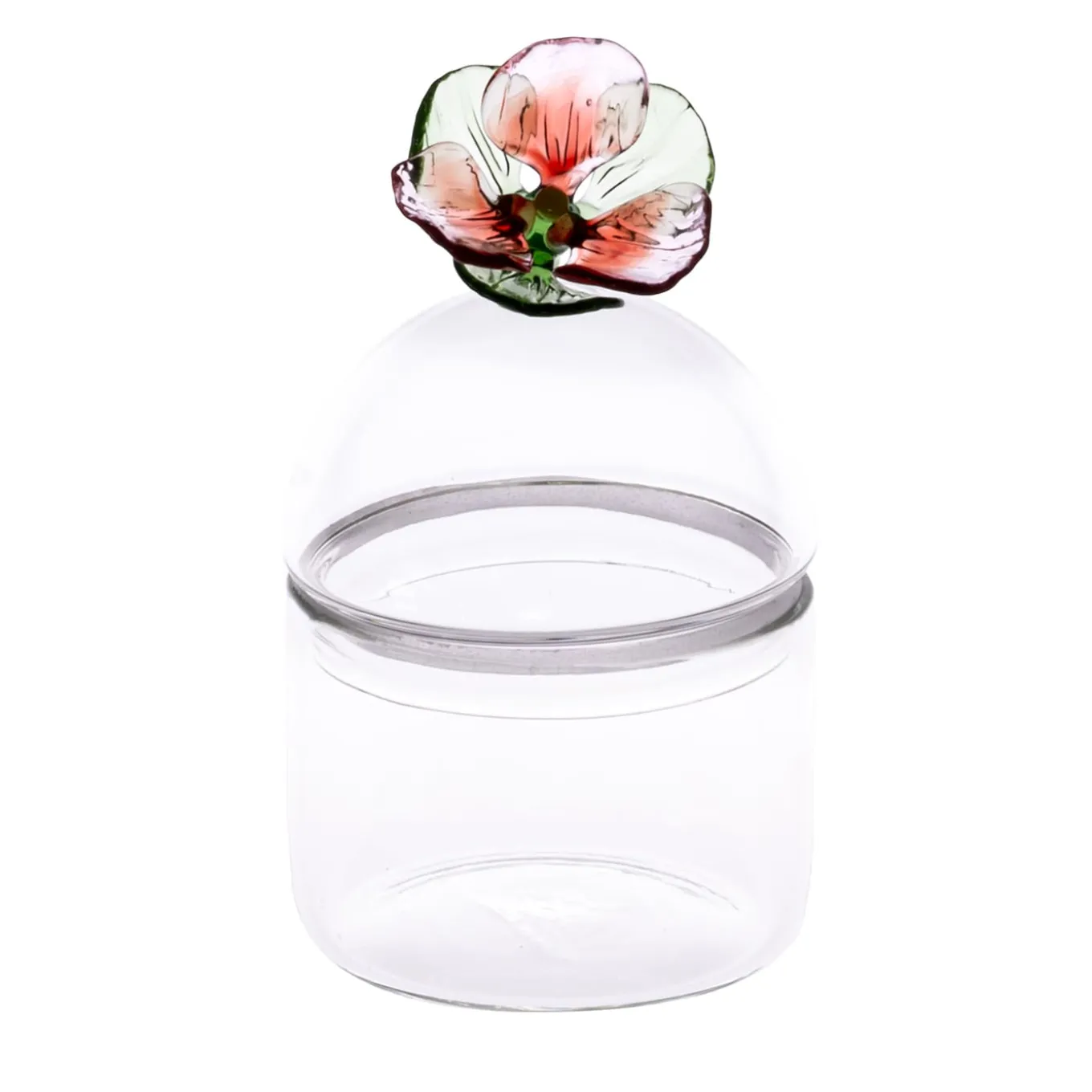 Mediterraneo Contenitore artigianale in vetro Pansè piccolo