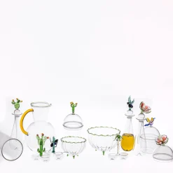 Mediterraneo Contenitore artigianale in vetro Colibrì piccolo