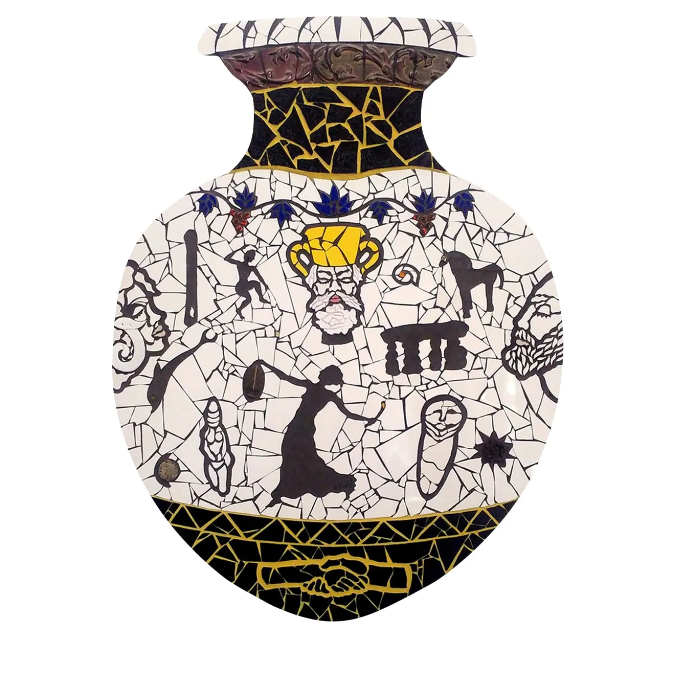 Memorie di Un Vaso Mosaico su ferro