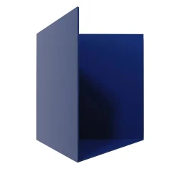 Mensola a Tasca Caletta in Metallo Blu con Apertura a Destra