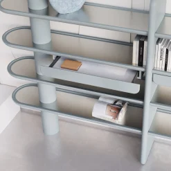 Mina Int4P Libreria a 4 ripiani azzurro pastello