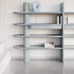 Mina Int4P Libreria a 4 ripiani azzurro pastello