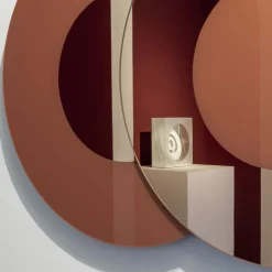 Minima Grande specchio da parete rosa