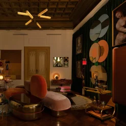 Minima Grande specchio da parete rosa