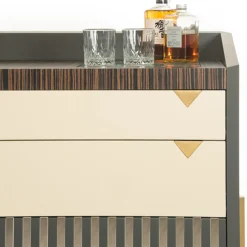 Mobile bar in ebano e marmo