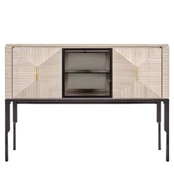 Mobile bar in legno di eucalipto lucido Crystal