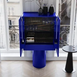 Mobile bar Regis a 2 porte blu oltremare