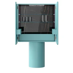 Mobile bar Regis a 2 porte in turchese