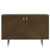 Mobile Bar Universe in Bronzo a 2 Ante con Dettagli in Ottone