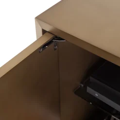 Mobile Bar Universe in Bronzo a 2 Ante con Dettagli in Ottone