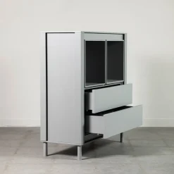 Mobile in Legno Laccato Grigio Opaco #B