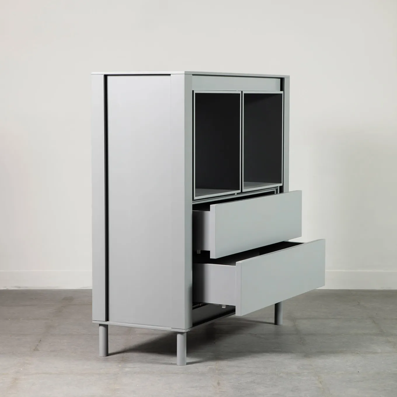 Mobile in Legno Laccato Grigio Opaco #B