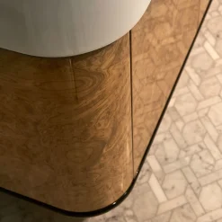 Mobile Portalavabo Liberty Ceramic in Ceramica e Radica di Noce