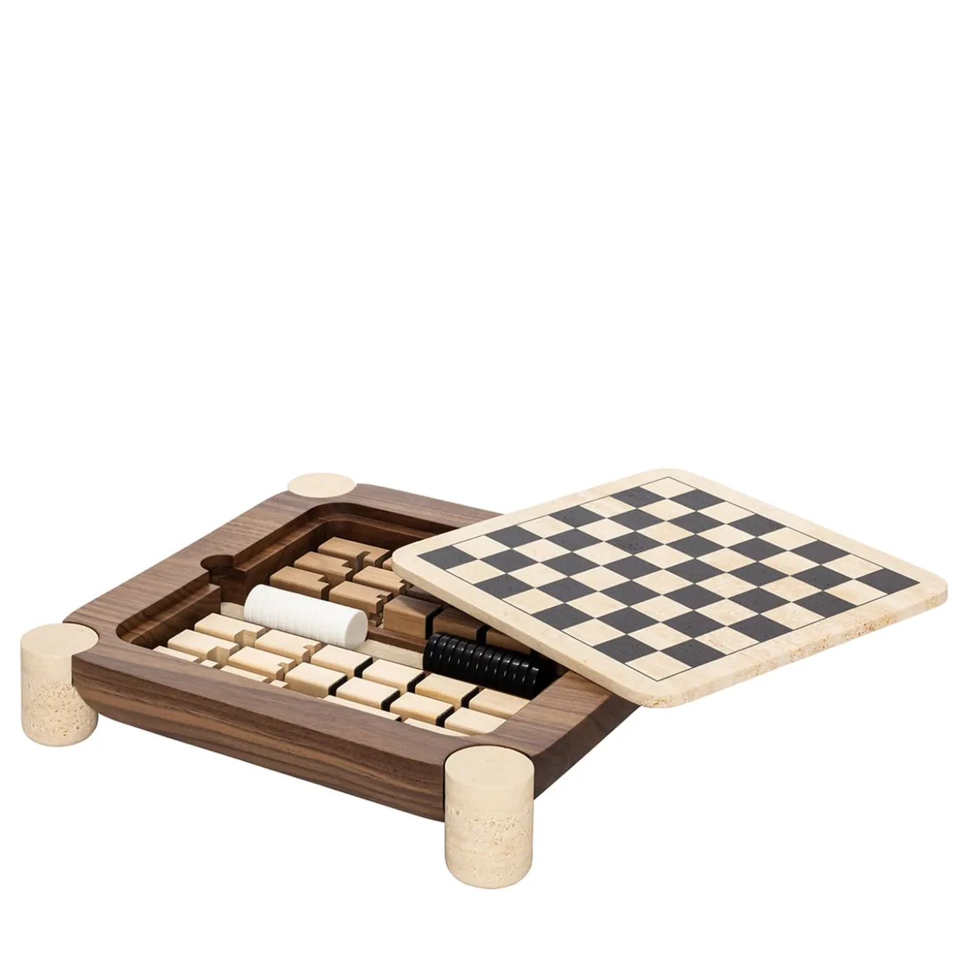 Mocambo Chess Draughts Game Set Design di Simone Fanciullacci